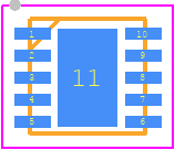 SP2504NUTG - LITTELFUSE PCB footprint - Small Outline No-lead - Small Outline No-lead - µDFN-10