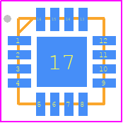 NCP3135MNTXG - onsemi PCB footprint - Quad Flat No-Lead - Quad Flat No-Lead - NCP3135MNTXG