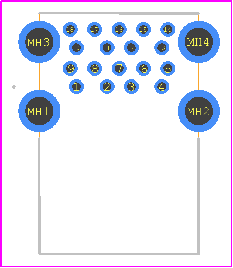 KUSBX-AS2N9-1-BL30 - Kycon PCB footprint - Other - Other - KUSBX-AS2N9-1-BL30-1
