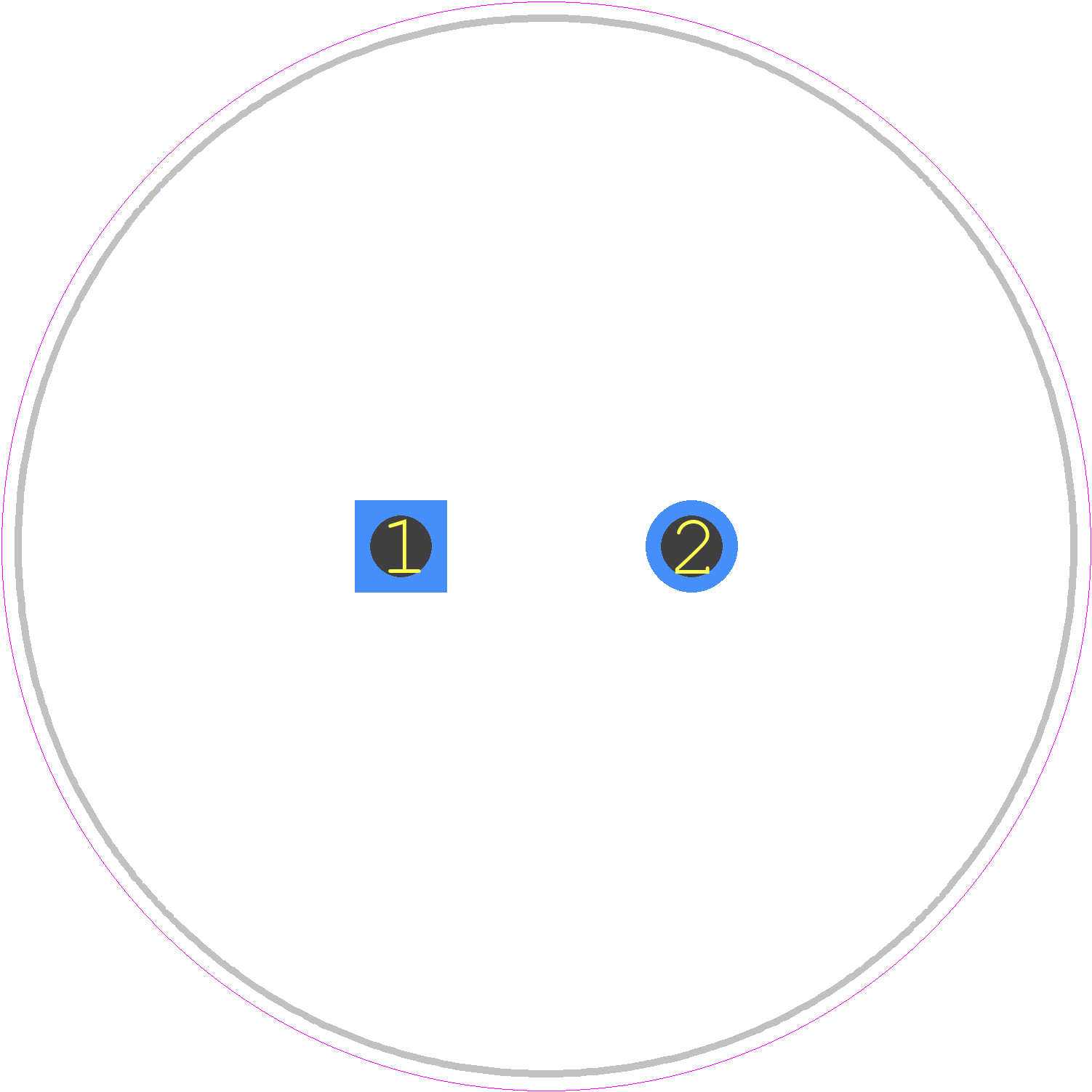 LGW2W471MELC45 - Nichicon PCB footprint - Capacitor, Polarized Radial Diameter - Capacitor, Polarized Radial Diameter - LGW (35 x 45)