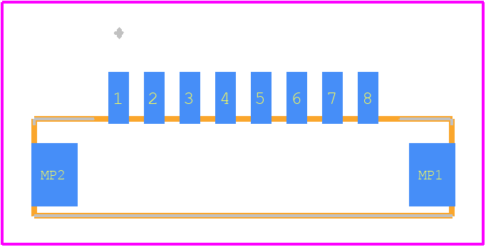 DF13C-8P-1.25V(76) - Hirose PCB footprint - Other - Other - DF13C-8P-1.25V(76)-3