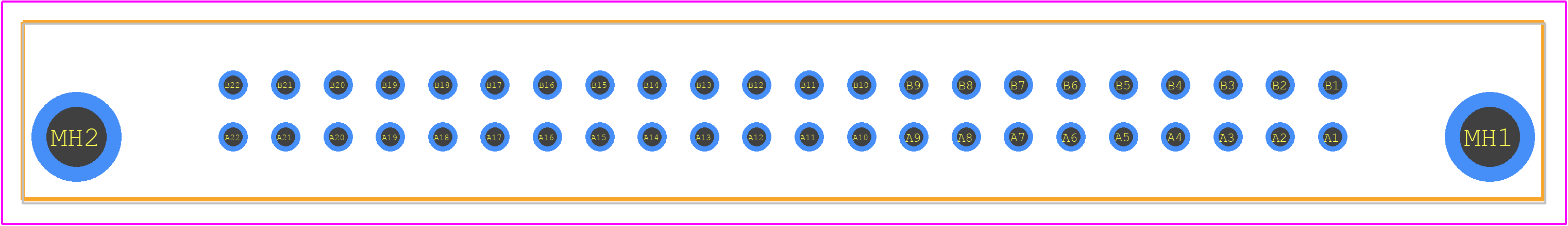PCN10-44P-2.54DSA(72) - Hirose PCB footprint - Other - Other - PCN10-44P-2.54DSA(72)-2