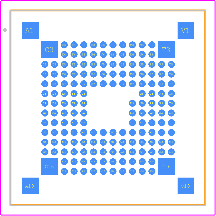 NOIX1SE012KB-LTI - onsemi PCB footprint - Other - Other - CLGA163 20.88x19.9, 1P CASE 621AB ISSUE A