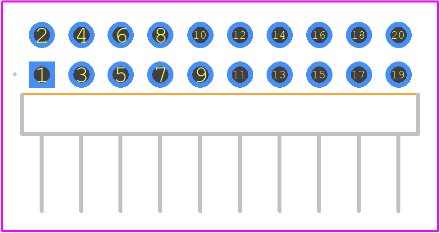 2PH2R-20-UA - Adam Tech PCB footprint - Other - Other - 2PH2R-20-UA-2