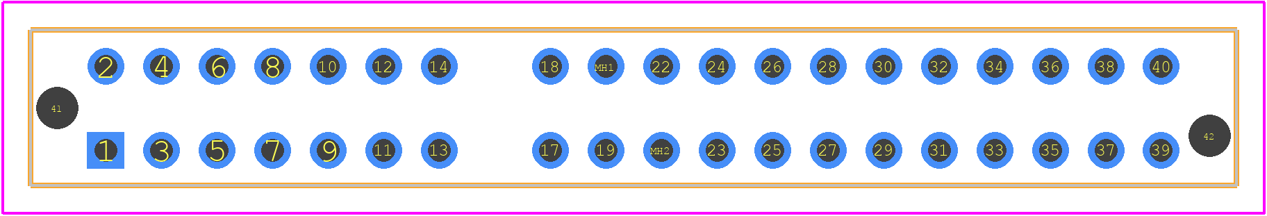 MEC2-20-01-L-TH1-NP-WT - SAMTEC PCB footprint - Other - Other - MEC2-20-01-L-TH1-NP-WT-6
