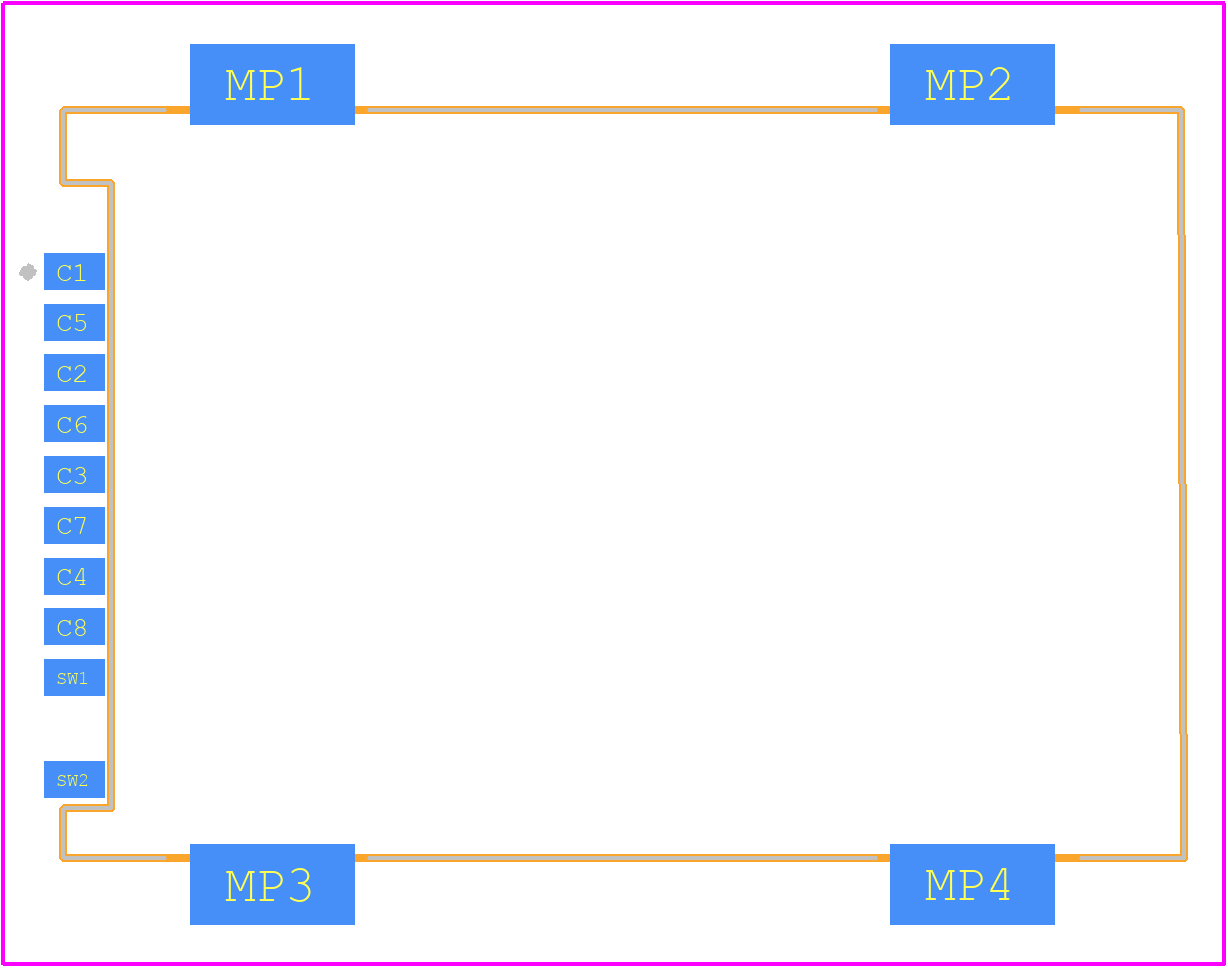 FMS008-6001-0 - Yamaichi PCB footprint - Other - Other - FMS008-6001-0-1