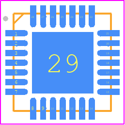 A4983SETTR-T - Allegro Microsystems PCB footprint - Quad Flat No-Lead - Quad Flat No-Lead - 28-Pin QFN with Exposed Thermal Pad