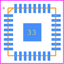 BQ40Z50RSMT-R1 - Texas Instruments PCB footprint - Quad Flat No-Lead - Quad Flat No-Lead - RSM (S-PVQFN-N32) EP1.4