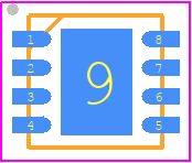 PE5A0DZ - UNIKC PCB footprint - Small Outline No-lead - Small Outline No-lead - PE5A0DZ