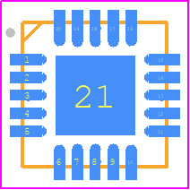 PI6PCIEB24ZDEX - Diodes Incorporated PCB footprint - Quad Flat No-Lead - Quad Flat No-Lead - 20-pin tqfn (zd)