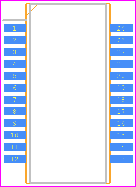 GST5009LF - Yageo Group PCB footprint - Small Outline Packages - Small Outline Packages - SMD-24