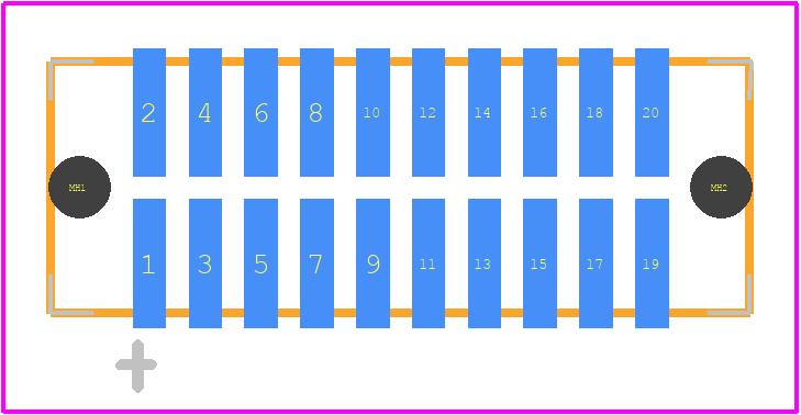 TFC-110-12-L-D-A - SAMTEC PCB footprint - Other - Other - TFC-110-12-L-D-A-1