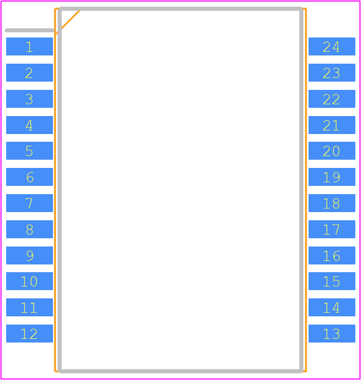 HM5004ENL - Yageo Group PCB footprint - Small Outline Packages - Small Outline Packages - SMD24
