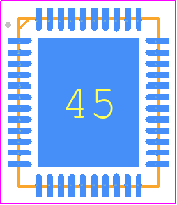 STPMIC1CPQR - STMicroelectronics PCB footprint - Quad Flat No-Lead - Quad Flat No-Lead - WFQFN-44