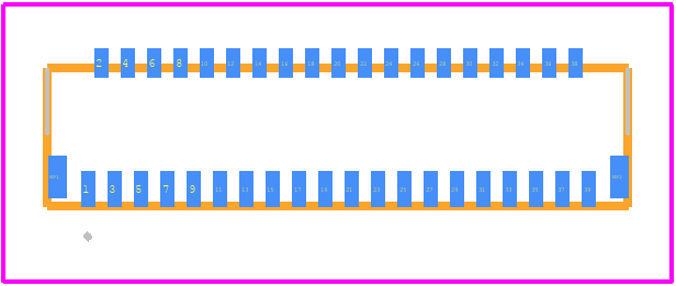 FH26-39S-0.3SHW(05) - Hirose PCB footprint - Other - Other - FH26-39S-0.3SHW(05)-1