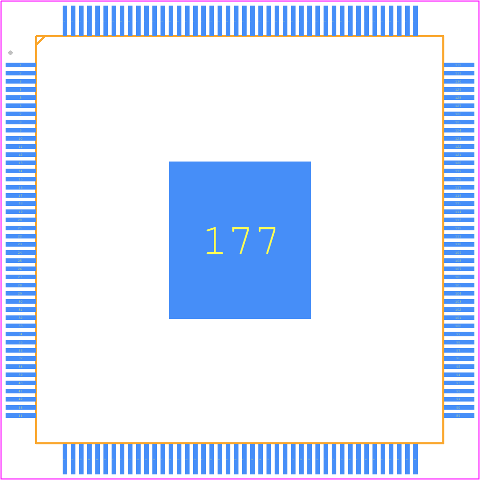 SII9575CTUC - Lattice Semiconductor PCB footprint - Quad Flat Packages - Quad Flat Packages - 176 PIN LQFP
