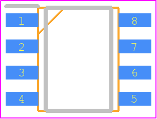 BS2100F-E2 - ROHM Semiconductor PCB footprint - Small Outline Packages - Small Outline Packages - sop8_1