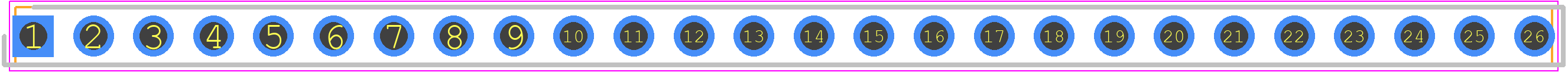 929834-01-36-RK - 3M PCB footprint - Header, Vertical - Header, Vertical - 929834-01-36-RK_A