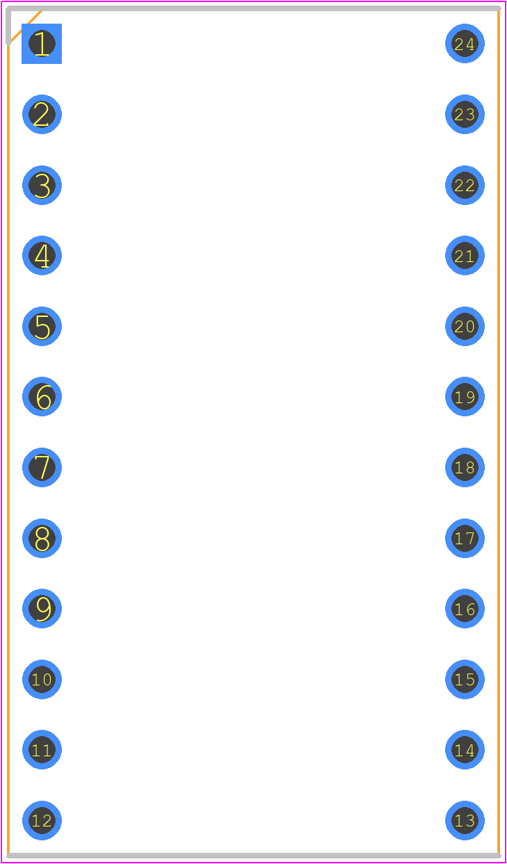 ICO-624-NGT - SAMTEC PCB footprint - Dual-In-Line Sockets - Dual-In-Line Sockets - ICO-624-NGT