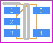 TS1005IG5T - Touchstone Semiconductor PCB footprint - SOT23 (5-Pin) - SOT23 (5-Pin) - 5-Pin SOT23