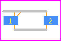 BAV19W-7-F - Diodes Incorporated PCB footprint - Small Outline Diode - Small Outline Diode - SOD123