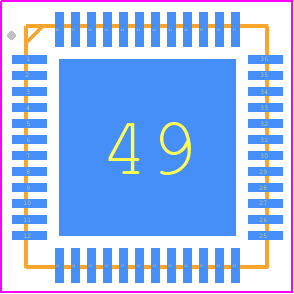 MAX8588ETM - Analog Devices PCB footprint - Quad Flat No-Lead - Quad Flat No-Lead - 21-0141-