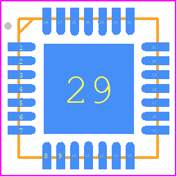 ADM1075-1ACPZ - Analog Devices PCB footprint - Quad Flat No-Lead - Quad Flat No-Lead - CP-28-10