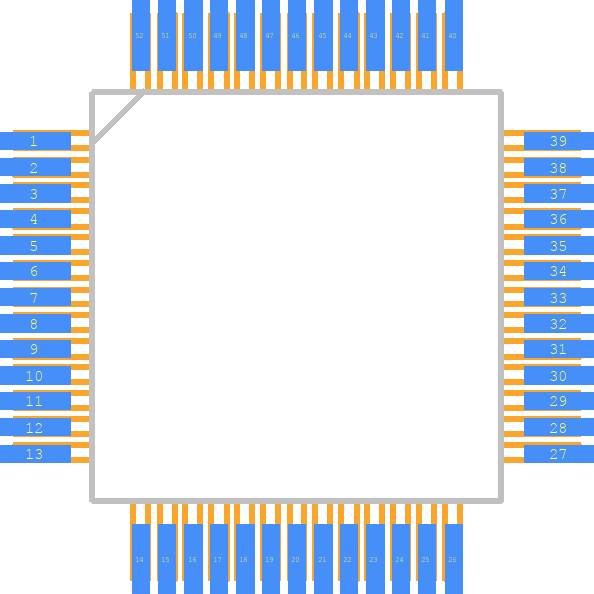 ADUC845BSZ62-5 - Analog Devices PCB footprint - Other - Other - QFP65P1400X1400X245-52N