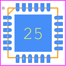 KSZ8081RNACA - Microchip PCB footprint - Quad Flat No-Lead - Quad Flat No-Lead - KSZ8081RNACA