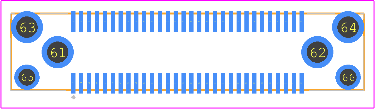 FX18-60P-0.8SV - Hirose PCB footprint - Other - Other - FX18-60P-0.8SV