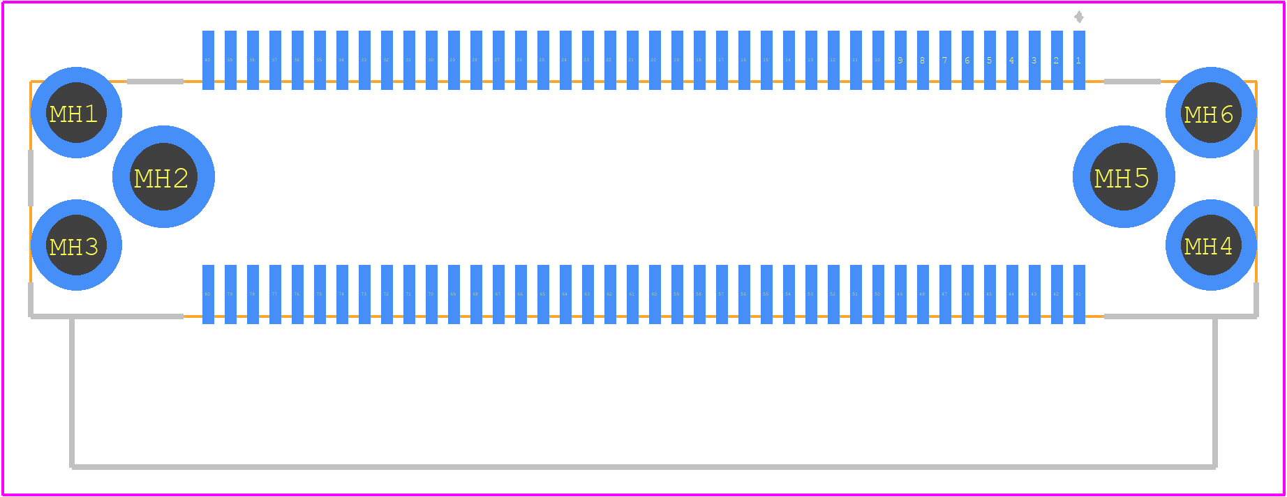 FX18-80P-0.8SH - Hirose PCB footprint - Other - Other - FX18-80P-0.8SH-3