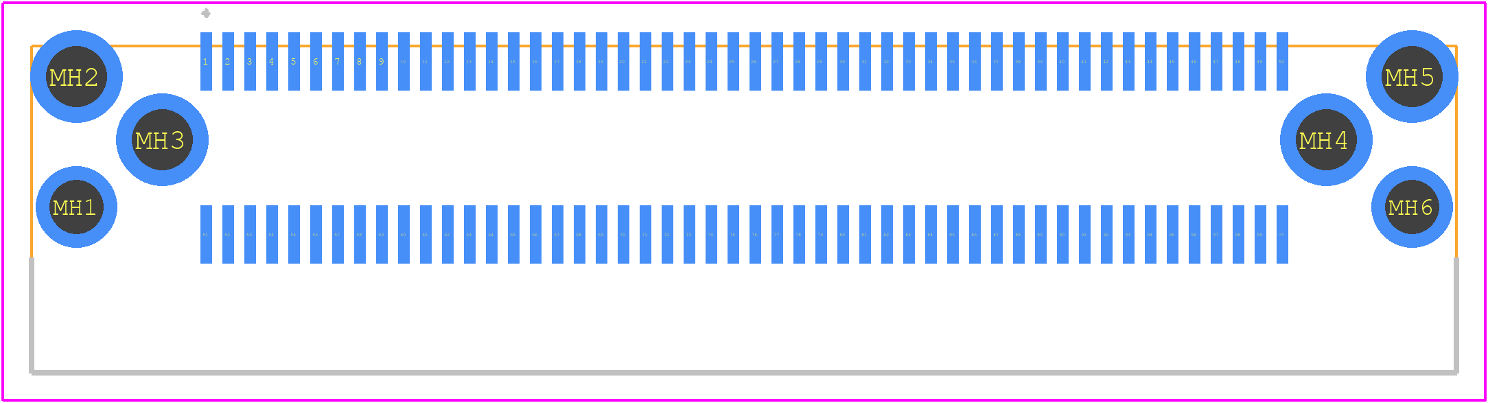 FX18-100S-0.8SH - Hirose PCB footprint - Other - Other - FX18-100S-0.8SH-2