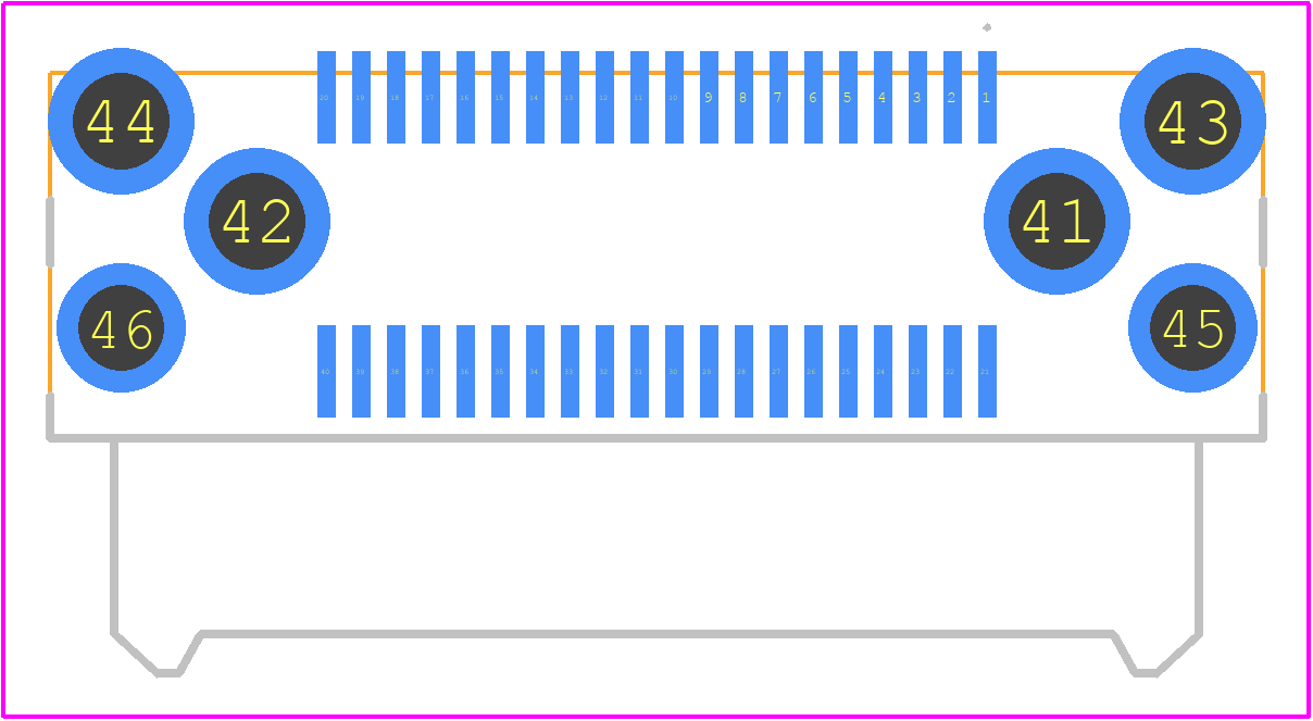 FX18-40P-0.8SH(11) - Hirose PCB footprint - Other - Other - FX18-40P-0.8SH(11)-2