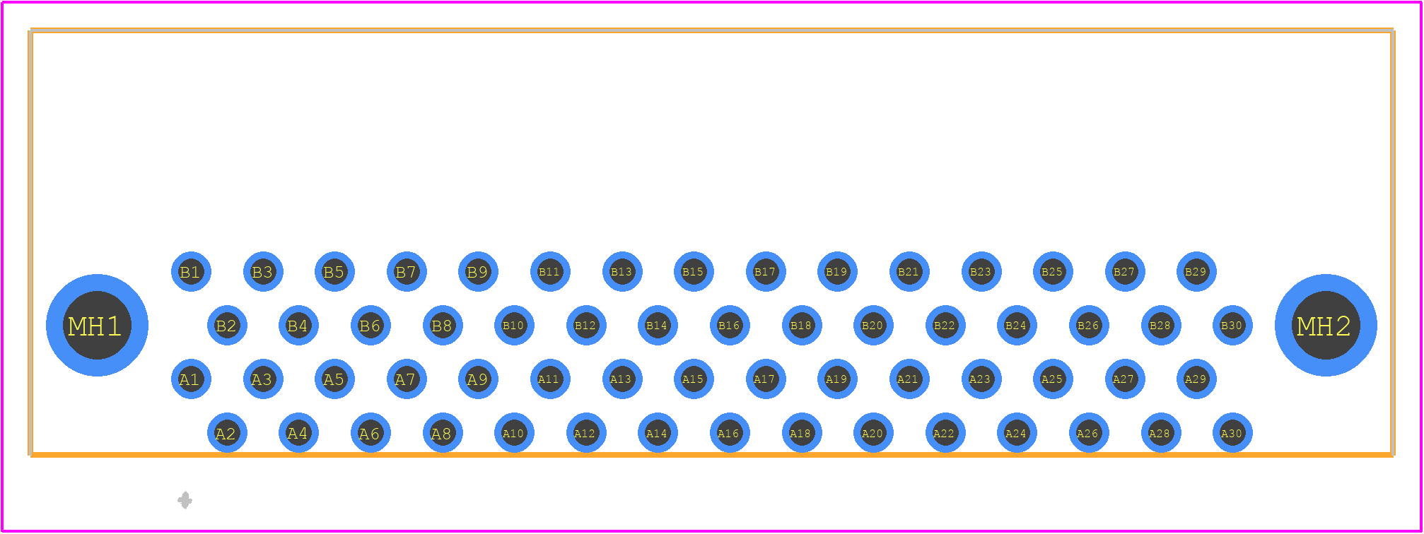 FX2-60P-1.27DSL(71) - Hirose PCB footprint - Other - Other - FX2-60P-1.27DSL(71)-1