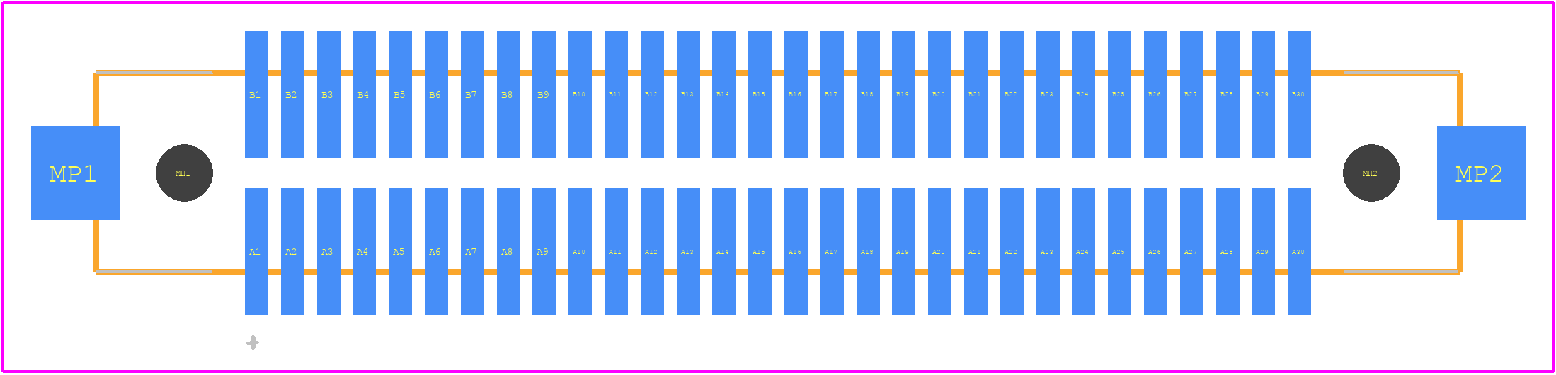 FX2-60P-1.27SVL(71) - Hirose PCB footprint - Other - Other - FX2-60P-1.27SVL(71)-1