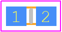 XGD10603MR - LITTELFUSE PCB footprint - Diodes Chip Non-polarised - Diodes Chip Non-polarised - SIZE CODE 0603
