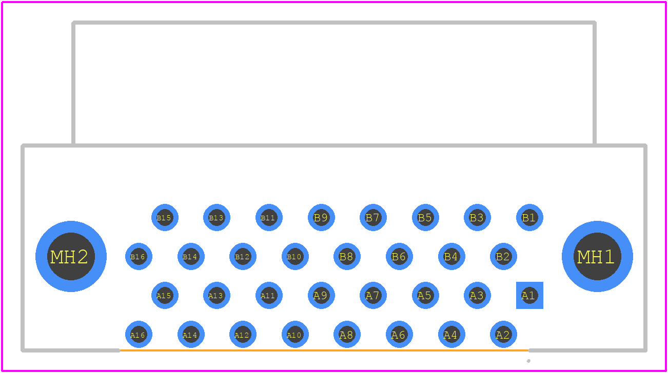 FX2-32S-1.27DSL(71) - Hirose PCB footprint - Other - Other - FX2-32S-1.27DSL(71)-3