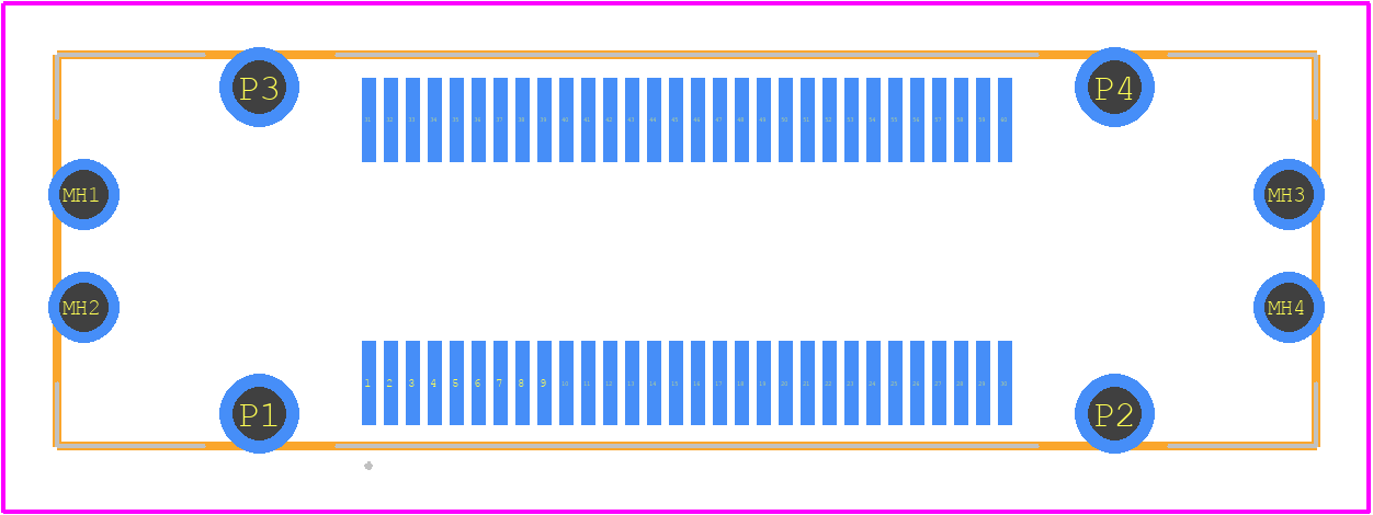 FX23-60P-0.5SV15 - Hirose PCB footprint - Other - Other - FX23-60P-0.5SV15-2