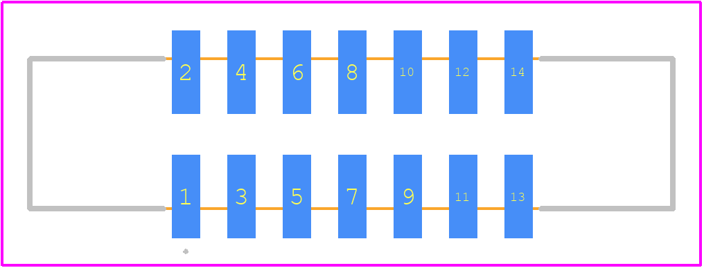 2BHR-14-VUA-SMT - Adam Tech PCB footprint - Other - Other - 2BHR-14-VUA-SMT-1