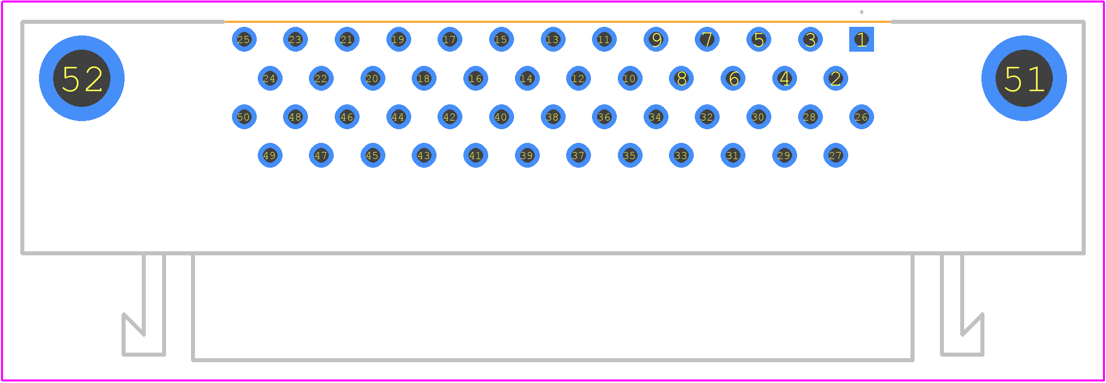 10250-55H3PC - 3M PCB footprint - Other - Other - 10250-55H3PC-3