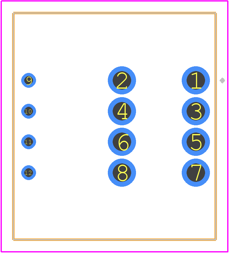 HXS 50-NP - LEM PCB footprint - Other - Other - HXS 50-NP