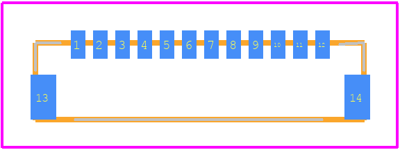 DF52-12S-0.8H(21) - Hirose PCB footprint - Other - Other - DF52-12S-0.8H(21)