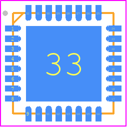 ADF4355-2BCPZ-RL7 - Analog Devices PCB footprint - Quad Flat No-Lead - Quad Flat No-Lead - . 32-Lead Lead Frame Chip Scale Package [LFCSP_WQ] 5 mm × 5 mm Body, Very, Very Thin Quad (CP-32-12)