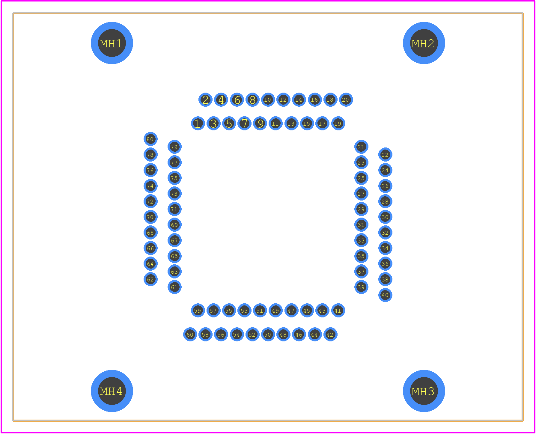 IC51-0804-956-2 - Yamaichi PCB footprint - Other - Other - IC51-0804-956-2-2
