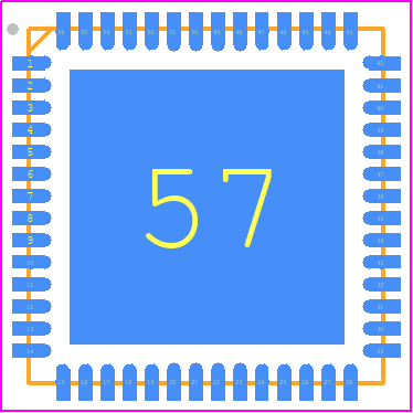 FT812Q-T - FTDI Chip PCB footprint - Quad Flat No-Lead - Quad Flat No-Lead - VQFN-56_1