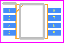 SN74LVC2T45DCTRE4 - Texas Instruments PCB footprint - Small Outline Packages - Small Outline Packages - DCT (R-PDSO-G8)