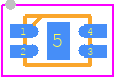 MIC842NYMT T5 - Microchip PCB footprint - Small Outline No-lead - Small Outline No-lead - MIC842NYMT T5-1