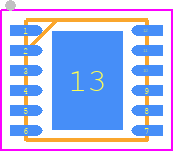 MIC2299-15YML-TR - Microchip PCB footprint - Small Outline No-lead - Small Outline No-lead - 12-PIN 3MMX3MM MLF