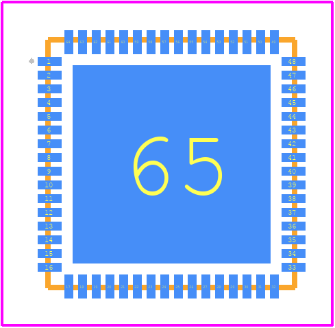 EFM32TG840F32-QFN64 - Silicon Labs PCB footprint - Other - Other - EFM32TG840F32-QFN64-3