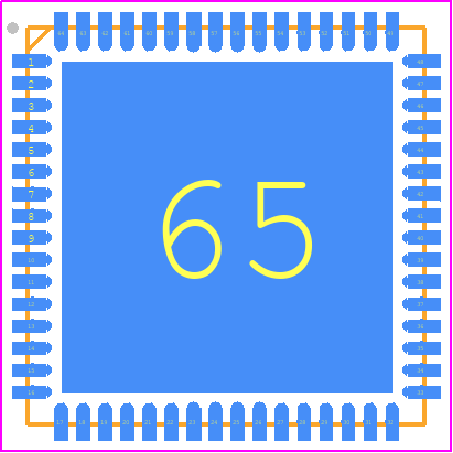 AT90CAN64-16MU - Microchip PCB footprint - Quad Flat No-Lead - Quad Flat No-Lead - 64 LEADS Quad flat No lead